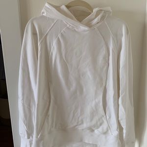 Lululemon white scuba hoodie pullover, size 6